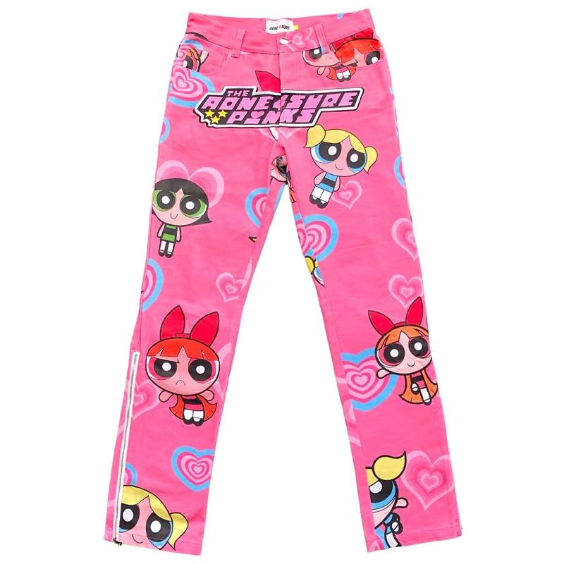 AONE4SURE デニム ジーンズ ジーパン ユニセックス パフガールズ S Amazon | [Aone4sure] ジーンズ ユニセックス デニム パンツ XS ピンク